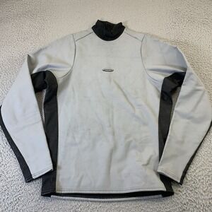 Vintage Patagonia‎ Neoprene Jacket Mens Large Gray Fleece Lined USA Made Flaws